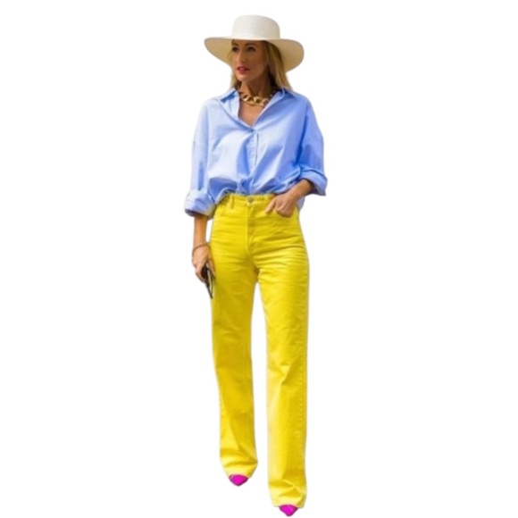 GAP Women's Yellow Jeans Size 28/6 - Picture 1 of 8
